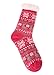 EBMORE Women Slipper Fuzzy Socks Fluffy Cabin Cozy Plush Winter Warm Soft Fleece Thick Comfy Christmas Stocking Stuffer with Grips Socks(Rose Red)