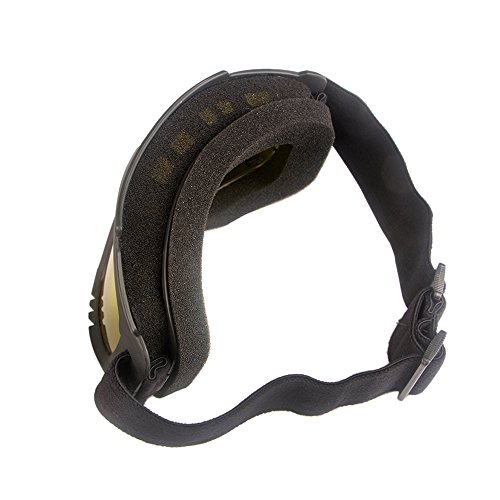 ECLEAR Smoke Motorcycle Goggles Face Mask Detachable Anti-Fog UV Protect Padding Helmet Sunglasses for Harley Street Dirt Bike ATV Cruiser Snowmobile