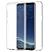 Xelcoy 360 Degree Soft Silicone Full Body Protection Front & Back Slim Hybrid Case Cover Protector for Samsung Galaxy S8 Transparent