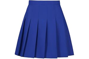 Zoushen Girls Pleated Uniform Skirt with Shorts, Athletic Tennis Skirts for Girls, Toddler Skort 2T-14
