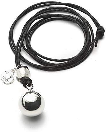 Proud Mama Pregnancy Jewelry Pregnant Necklace Wax Cord With Silver Plated Bola