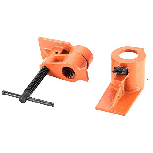 Heavy Duty 1 inch Pipe Clamp Jaws Vise Fixture Set Woodworking Tool Kit Water Pipe Clamp - Thumbnail 5