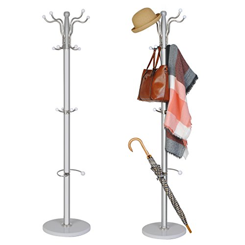 Hat Coat Stand, Hapilife 15 Hooks Heavy Duty Coat Rack Stand and