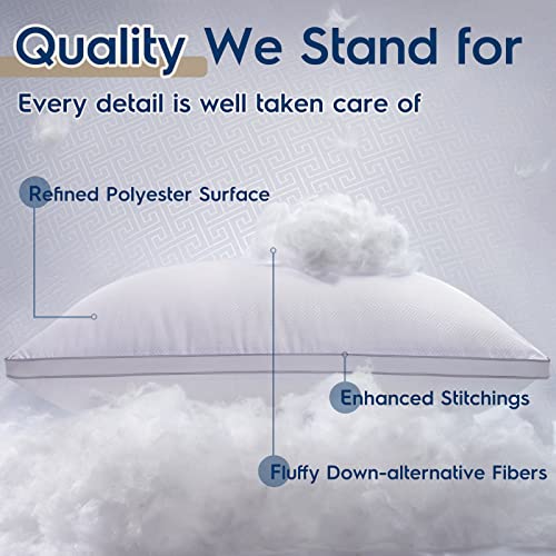 viewstar Pillows Standard Size Set of 2, Down Alternative Bed Pillows