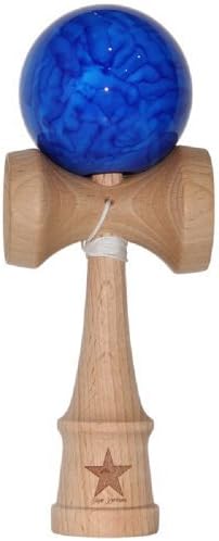 Jumbo Blue Marble Super Kendama, Super Sticky, Japanese Wooden Toy, Free String, USA Seller