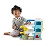 Fisher-Price-FHG50-Little-People-Helpful-Neighbors-Garage Fisher-Price Little People Toddler Playset with Spiral Race Track, Elevator and 2 Wheelies Toy Cars, Helpful Neighbor’s…