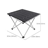 Grope Portable Camping Table with Aluminum Table Top, Folding Beach Table Easy to Carry, Prefect for Outdoor, Picnic, BBQ, Cooking, Festival, Beach, Home