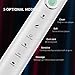 Proalpha Sonic Electric Toothbrush for Adults, 5 Optional Brushing Modes Rechargeable Toothbrushes with 6 Replacement Heads & 2 Minutes Timer, Travel Case Included (white)