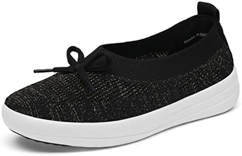 Women Flats Shoes Summer Mesh Casual Sneakers Butterfly-Knot Slip On Shoes 1803heise 9.5
