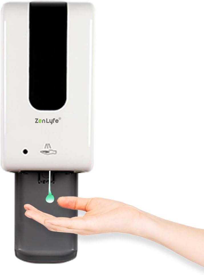 Touchless Hand Sanitizer Dispenser, SwiftFinder Wall Mount Automatic Hands Free Soap Dispenser with Drip Catcher for Hotel/Office/School/Kitchen/Shopping Mall/Restaurant Refillable Bottle 1200ml