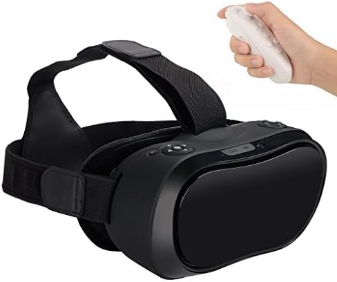 HMD-V05 Virtual Reality Headset All in One VR Games 3D Glasses Android 5.1 Quad Core 16GB/2GB HDMI 1920*1080 Full-HD 3D Video Player 360 View Black with Bluetooth Game Controller