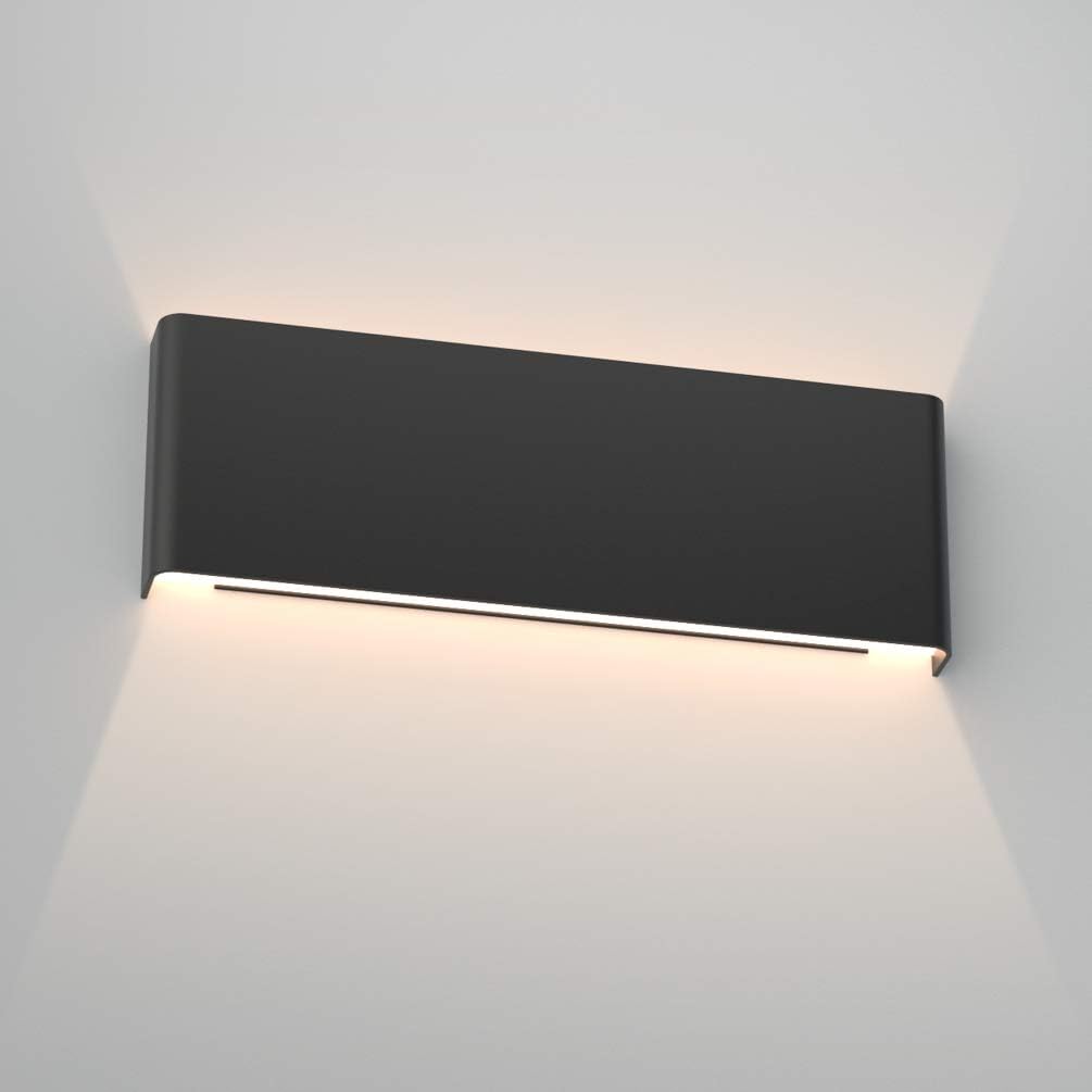 Aipsun 15.75in Matte Black Modern Vanity Light Up and Down LED Vanity