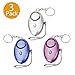 Personal Alarm Keychain 3 Pack Emergency Self-Defense Security Alarms with LED Light, 140DB Safe Sound Personal Alarm for Elderly Women Kids Night Workers