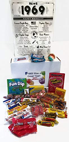 1970 50th Birthday Retro Candy Gift Box Filled With 45 Pieces Of Your Favorite Fun Size Nostalgic Retro Candy Assortment Fun Facts From 1970 Buy Online In Grenada At Grenada Desertcart Com Productid 135124601