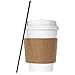 Average Joe JUMBO Set of 60 Paper Coffee Hot Cups with Travel Lids, Sleeves, and Stirrers Disposable Coffee Cups - 12OZ WHITE Hot Cups To Go Travel Mug Office/Party Pack Tea & Chocolate …