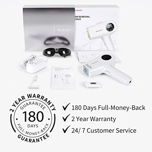 BoSidin Painless Permanent Hair Removal for Women & Men - Face, Chin, Lip, Bikini and Body Use
