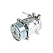 Top Street Performance HC5004C A/C Compressor with Silver Clutch (Chromed Serpentine-Belt Sanden 508 R134A Type)