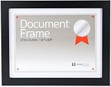 UNIFRAMPRO 8.5x10 Document, Diploma, Certificate Frame - Wood with Glass Front for Wall Mount