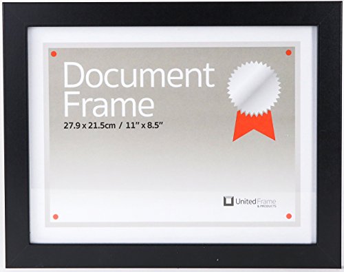 UNIFRAMPRO 8.5x10 Document, Diploma, Certificate Frame - Wood with Glass Front for Wall Mount