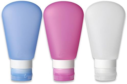 Darter TSA and FDA Approved Portable Soft Silicone 3 OZ Travel Bottles Set (3 pack)