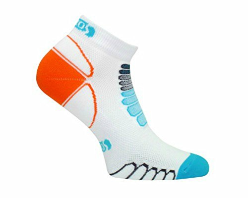 Eurosocks 5K Silver Sock, White/Turquoise, Medium