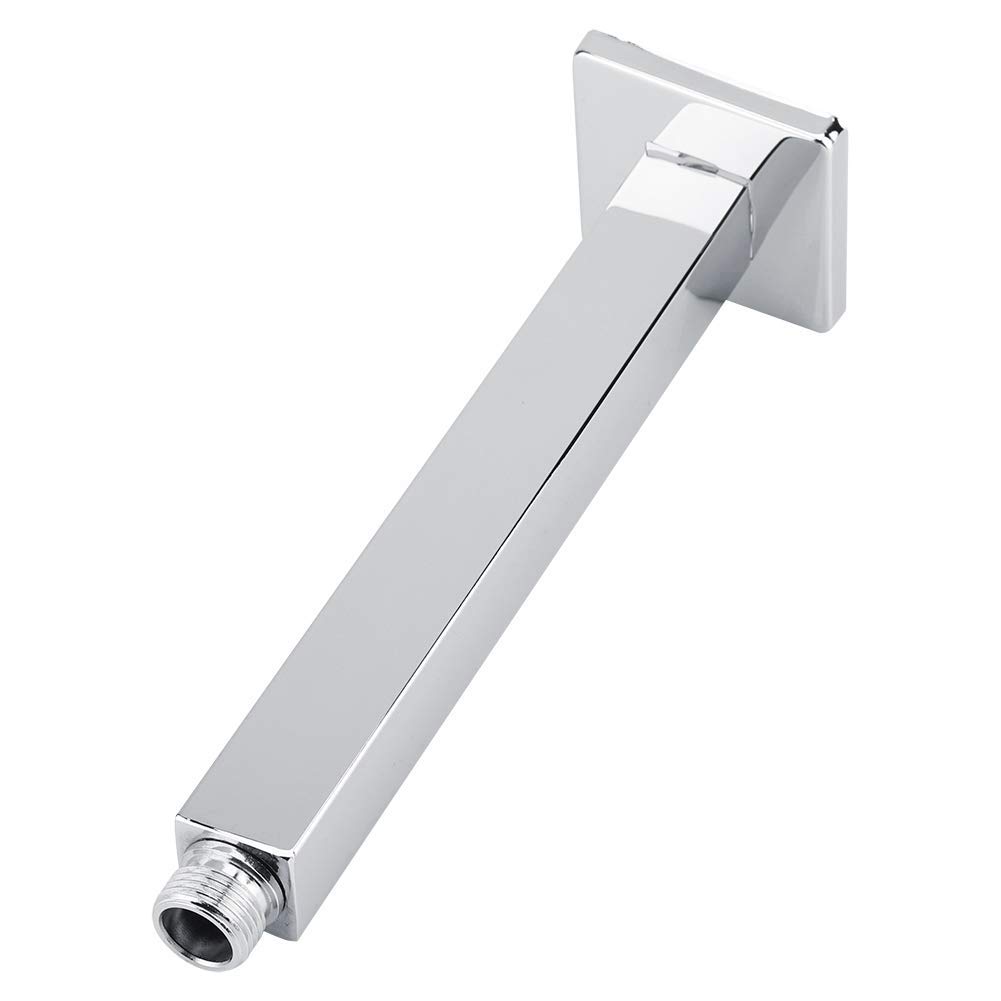 Shower Arm, Wall Mounted Square Stainless Steel Top Shower Arm Pipe Straight Shower Extension for Bathroom Ceiling Shower Head(20 cm/7.87 in)