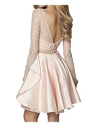 Sweetdress - Vestido de fiesta de manga larga para mujer