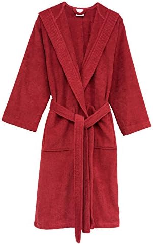 Women's Hooded Robe Turkish Cotton Soft Luxury Bathrobe