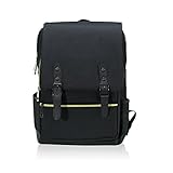 Casual School Backpack，Unisex Lightweight College Laptop Bag for School and Travel by WELMADE CHEX (black)