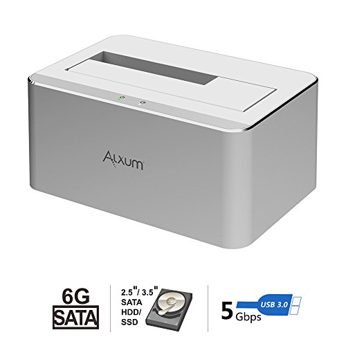 [Support UASP & 8TB]Alxum Aluminium USB 3.0 To SATA Single Bay Hard Drive Docking Station For 2.5/3.5 Inch SATA I/II/III HDD SSD