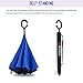 Spar. Saa Double Layer Inverted Umbrella with C-Shaped Handle, Anti-UV Waterproof Windproof Straight Umbrella for Car Rain Outdoor Use