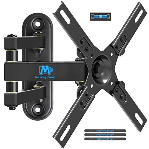MD Mounting Dream MD2463-L TV Wall Mount Monitor Bracket with Full Motion Articulating Arm for most 17-39 Inches LED, LCD TVs up to VESA 200x200mm and 33 LBS, with Tilt and Swivel
