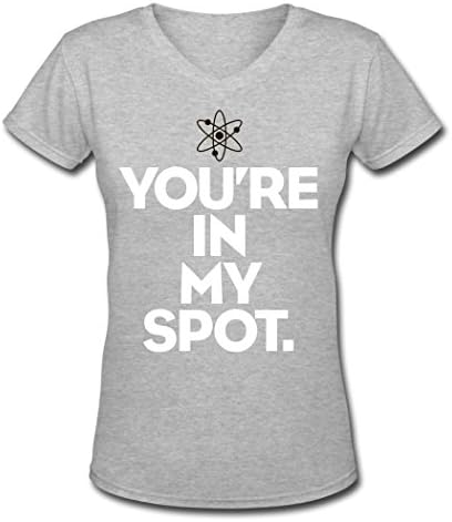 Big Bang Theory You're In My Spot Hot Women's V Neck T Shirt L