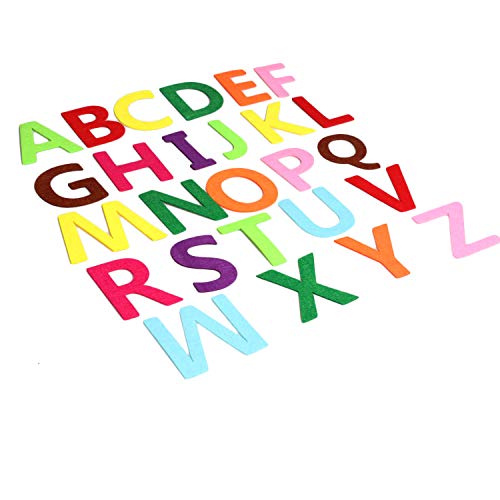 RERIVER 3.2-Inch Felt Alphabet Letters(3 Sets) 78Pcs A to Z Assorted Colors Fabric ABCs for DIY Craft Kids'Toys Christmas Birthday Party Decoration