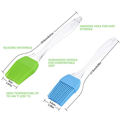 Basting Brushes, JUSTDOLIFE 6 Pack Silicone Pastry Brushes Heat Resistant Pastry Basting Oil Brush for BBQ Meat,Cakes & Pastries