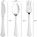 Beaumont Kitchenware Top Rated Plastic Silverware | BPA Free Construction and Finish | Modern, Elegant Scallop Design | Set of 80 Forks, 40 Spoons, and 40 Knives