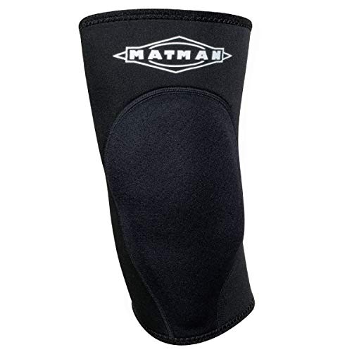 rodilleras de lucha de neopreno air extra protection de matman, negro, pequeño