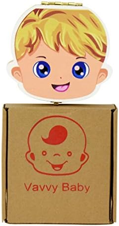 Vavvy Baby, Baby Tooth Keepsake Box, Tooth Fairy Box (baby boy blonde)