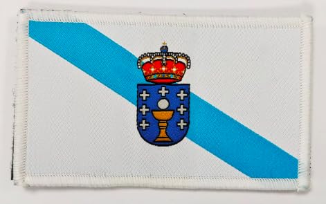 Embroidered Patches Galicia Flag with Official Colors - Embroidered Crest - Embroidered Biker Patches - Military Patches, Galicia Patch (Galicia)