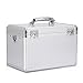 Ollieroo Locking Medicine Box,Key Lock Box for Medication,First Aid Storage Box for Emergency Supplies 7.7 x 7.9 x 12 inches Silver