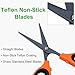 GROWNEER 3 Packs Trimming Scissors Teflon Coated Non Stick Blades Pruning Shears Gardening Hand Pruning Snips with Straight Stainless Steel Precision Bladethumb 1