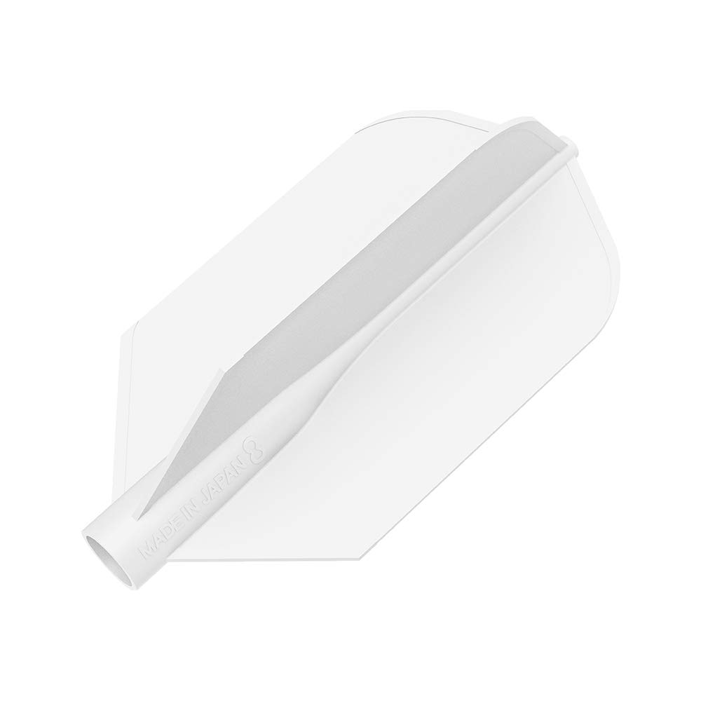 8 Flight White Slim Pro Dart Flights
