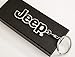 Jeep Black Letter Chrome Metal Keychain Solid Premium