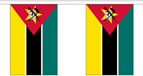 3 Metres 10 (9" x 6") Flag Mozambique Mozambican 100% Polyester Material Bunting Ideal Party Decoration For Street House Pubs Clubs Schools