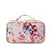 HOYOFO Portable Cosmetic Bags Traveling Makeup and Toiletry Organizer Box with Brush Holders, Auarelle