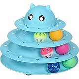 UPSKY Cat Toy Roller Cat Toys 3 Level Towers Tracks Roller with Three Colorful Ball Interactive Kitten Fun Mental Physical Exercise Puzzle Toys