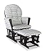 Stork Craft Custom Hoop Glider and Ottoman, Espresso/Gray Chevron