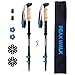 PEAKWALK Trekking Poles, 3K Carbon Fiber Trekking Pole for Men or Women, Adjustable Walking Poles with Metal Flip-Lock and EVA Foam Grips Ultra-Light 7.5 oz Hiking Poles, 2pcs Pack Black