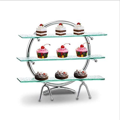 キッチントレイ ケーキスタンド 定番の人気シリーズpoint ポイント 入荷 果物トレー ホテルラウンドハンドトレイステンレス鋼のビュッフェ冷たい食べ物 スタンドスタンド耐久性に優れた3層寿司トレイケーキのディスプレイスタンド飲茶 Color Size Silver 44x39x13 5cm