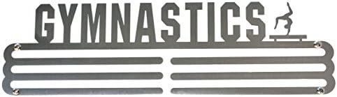 Gymnastics Medal Display - Gymnastics Medal Holder/Hanger - Stainless Steel/Painted Steel - 3 Hang Bars (Stainless Steel)